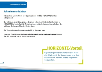 HORIZONTE Broschüre
