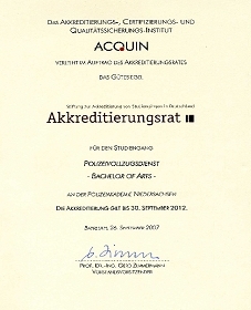 Akkreditierungsurkunde