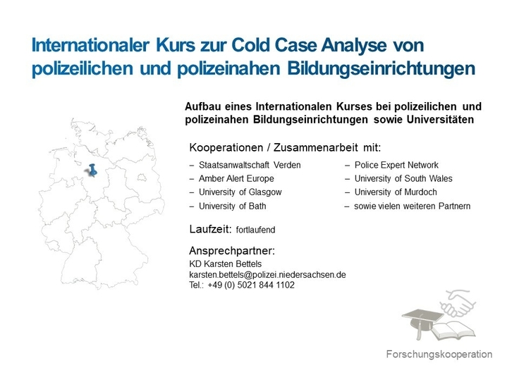 Internationaler Kurs zur Cold Case Analyse von polizeilichen und polizeinahen Bildungseinrichtungen