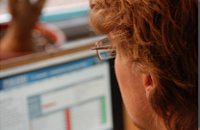 Arbeiten am Monitor
